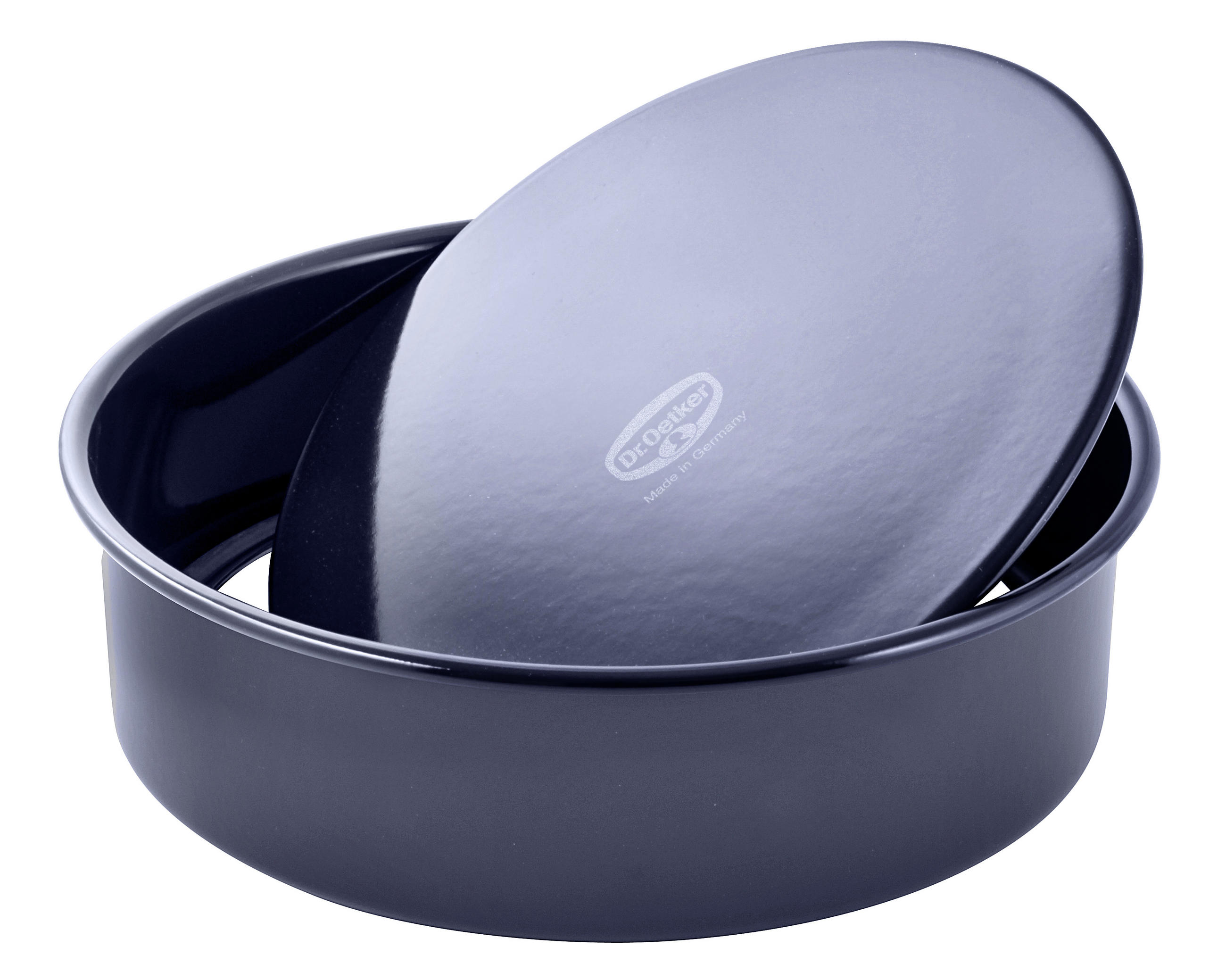 Backform Back-Liebe Emaille Rund, D/H: ca. 28/7,5 cm