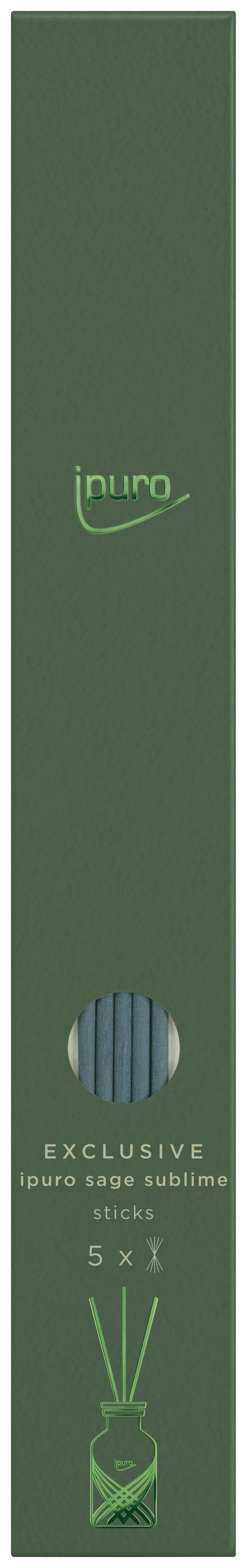 Difuzor Cu Bețișoare Parfumate   - verde, Basics, lemn (0,45/4,3/29,8cm) - Ipuro