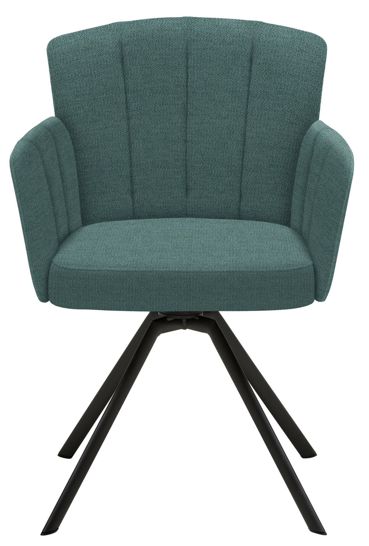 ARMLEHNSTUHL Stahl Webstoff  - Türkis/Anthrazit, Design, Textil/Metall (58/83/62cm) - Venjakob