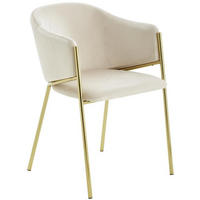ARMLEHNSTUHL  in Eisen Samt  - Taupe/Goldfarben, Trend, Holz/Textil (53/77/60cm) - Livetastic