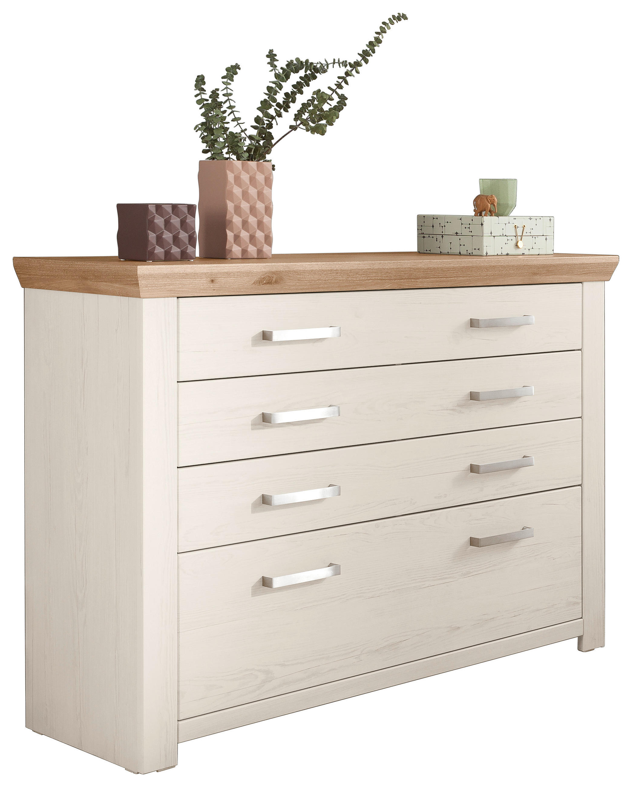 KOMMODE  in 129,3/94,6/44,2 cm  - Weiß/Eiche Artisan, Design, Holzwerkstoff/Metall (129,3/94,6/44,2cm) - SetOne by Musterring