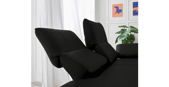 RÉCAMIERE in Echtleder Schwarz - Chromfarben/Schwarz, Design, Leder/Metall (209/85-109/95-16cm) - Dieter Knoll