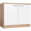 BÄNKSKÅP FÖR DISKHO 100/84,8/60 cm  i vit, ekfärgad  - vit/silver, Basics, metall/trämaterial (100/84,8/60cm) - Respekta