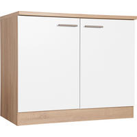 BÄNKSKÅP FÖR DISKHO 100/84,8/60 cm  i ekfärgad, vit  - vit/silver, Basics, metall/trämaterial (100/84,8/60cm) - Respekta