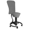 BÜROHOCKER Mikrofaser Grau, Schwarz  - Schwarz/Grau, Basics, Kunststoff/Textil (55/105,115/55cm) - Aeris