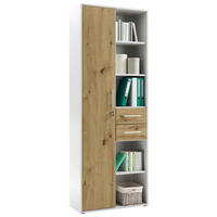 AKTENSCHRANK Eiche Artisan  - Eiche Artisan, MODERN, Holzwerkstoff (80/216/35cm) - Carryhome