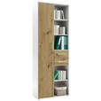 AKTENSCHRANK Eiche Artisan  - Eiche Artisan, MODERN, Holzwerkstoff (80/216/35cm) - Carryhome