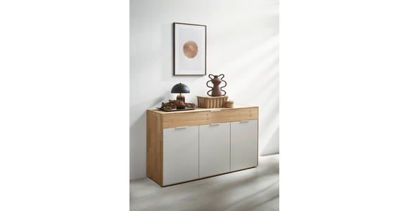 SIDEBOARD 152/88/45 cm  - Wildeiche/Perlmutt, Design, Holz/Holzwerkstoff (152/88/45cm) - Valnatura