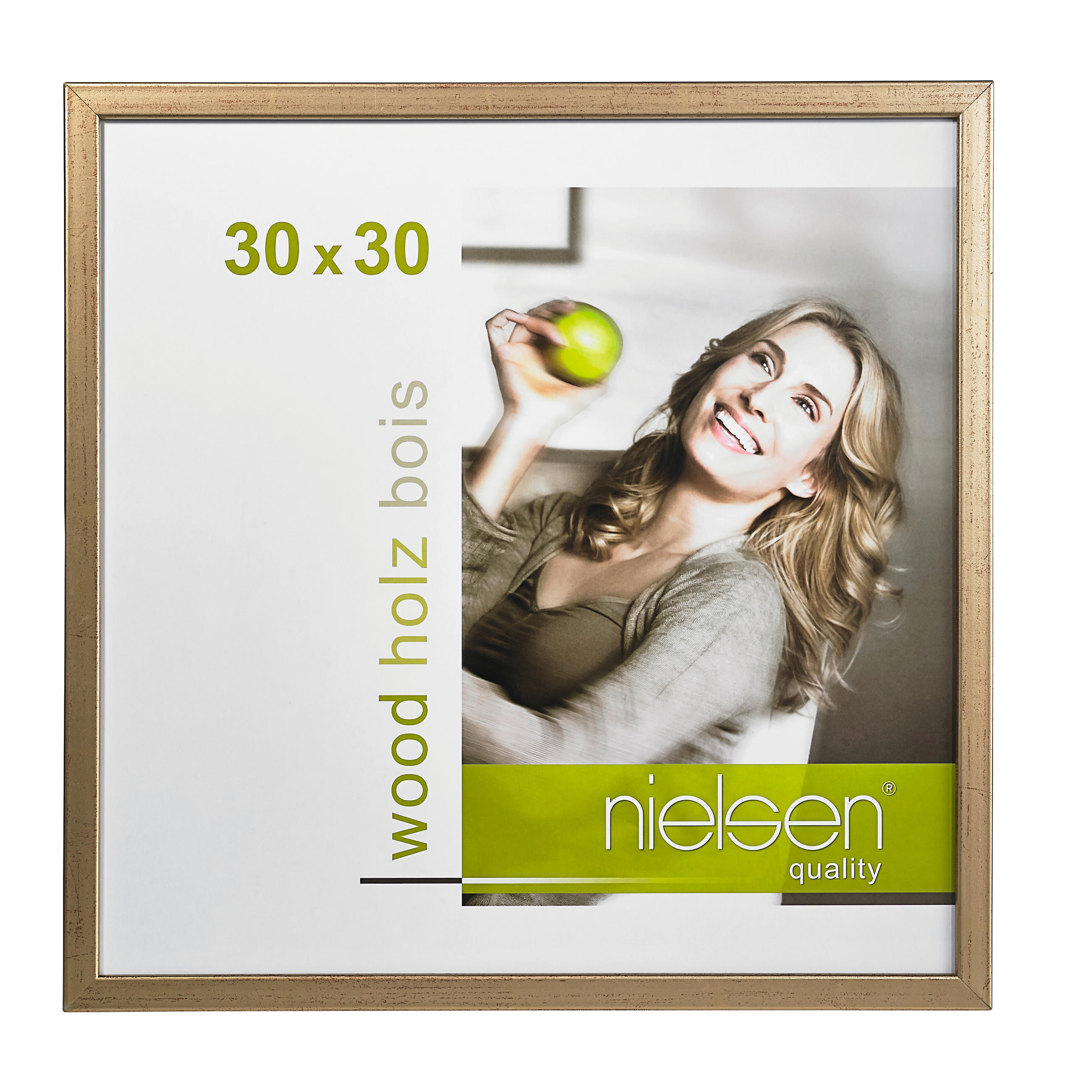 BILDERRAHMEN - Goldfarben, Basics, Holz (30/30cm) - Nielsen