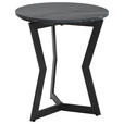 BEISTELLTISCH in Metall, Stein 45/45/52 cm  - Schwarz, Design, Stein/Metall (45/45/52cm) - Novel
