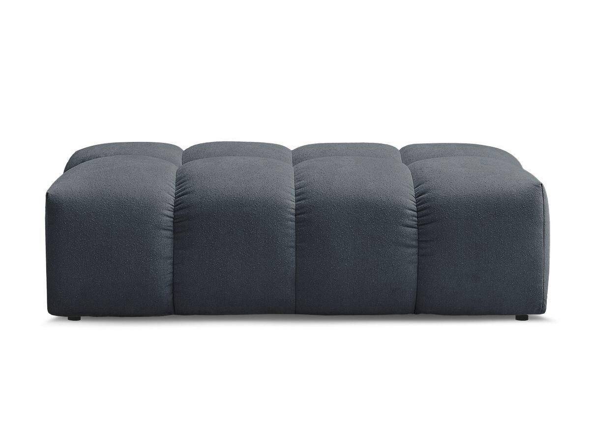 HOCKER EVEREST Struktur Dunkelblau  - Schwarz/Dunkelblau, MODERN, Kunststoff/Textil (140/70/40cm)