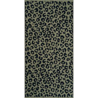 DUSCHTUCH Leo 80/150 cm  - Schwarz/Olivgrün, Design, Textil (80/150cm) - Cawoe