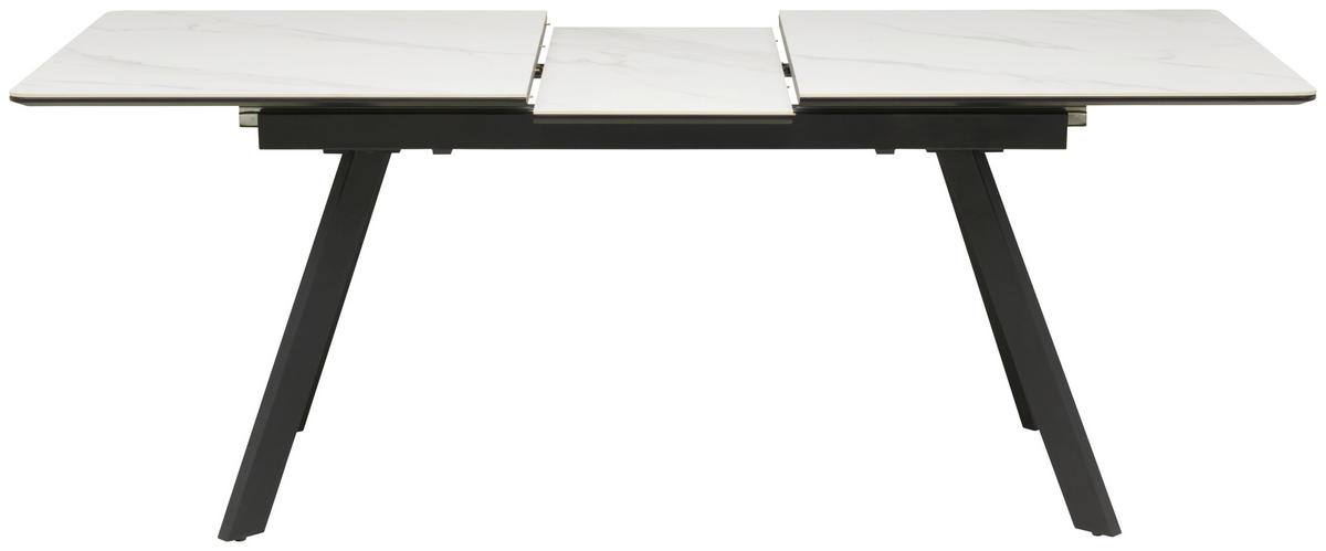 STOL ZA BLAGOVAONICU  crna, bijela  metal, keramika, drvni materijal      - bijela/crna, Lifestyle, drvni materijal/metal (160-200/76/90cm) - MID.YOU