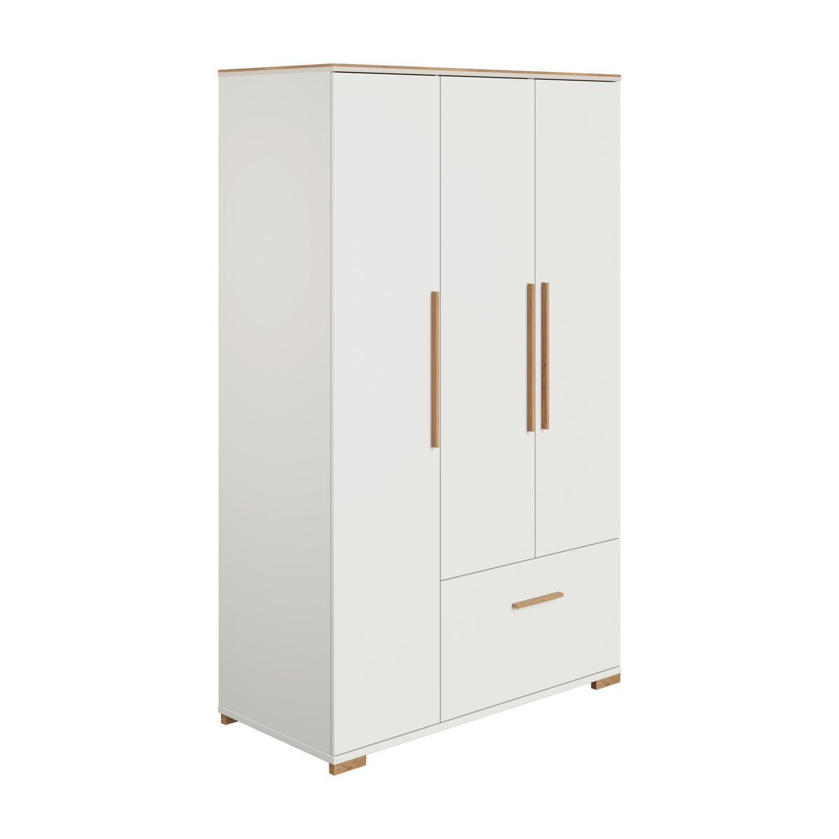 ORMAR ZA DJEČJU ODJEĆU  Enie  - bijela/boje hrasta, Basics, drvni materijal/drvo (123,50/200,40/55,6cm) - Paidi