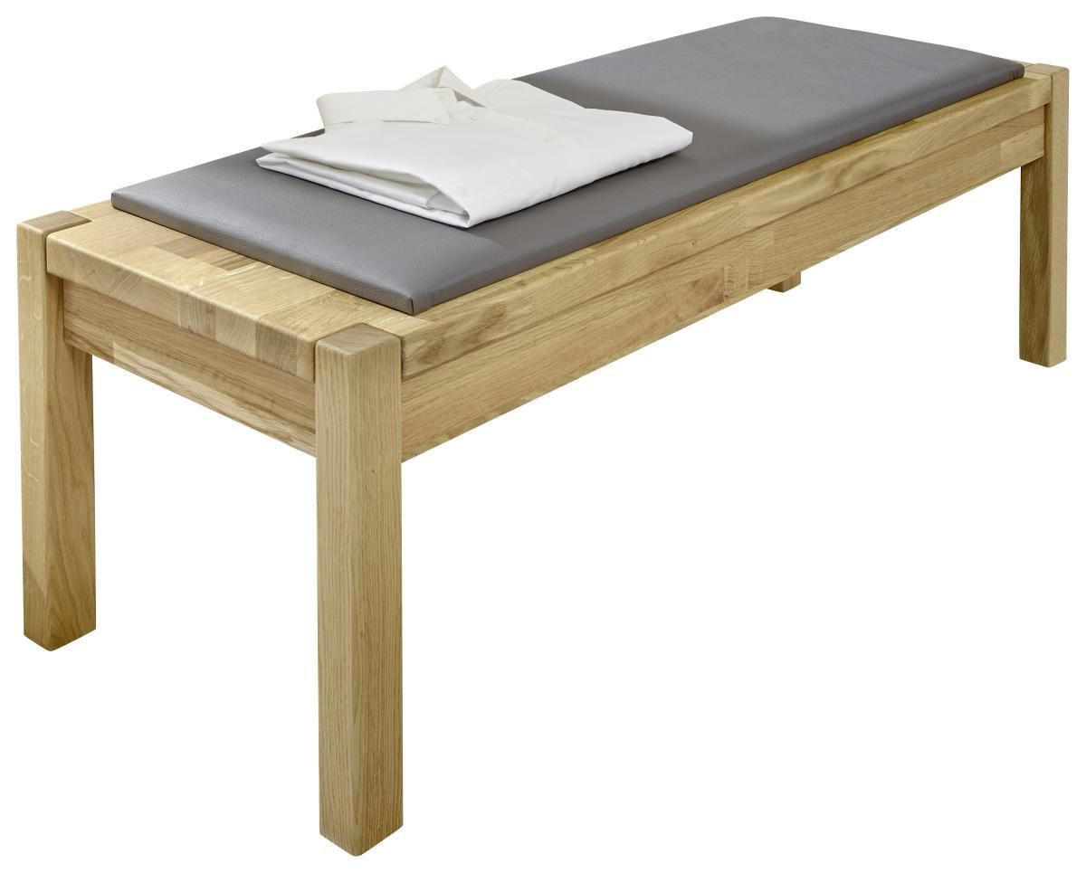 SITZBANK in Holz, Textil Braun, Eichefarben  - Eichefarben/Braun, Design, Holz/Textil (120/46,3/40cm) - Dieter Knoll