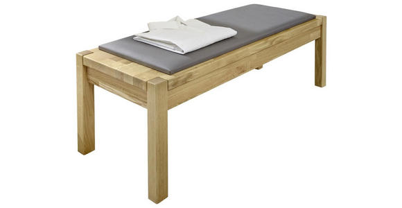 SITZBANK 120/46,3/40 cm  - Eichefarben/Braun, Design, Holz/Textil (120/46,3/40cm) - Dieter Knoll