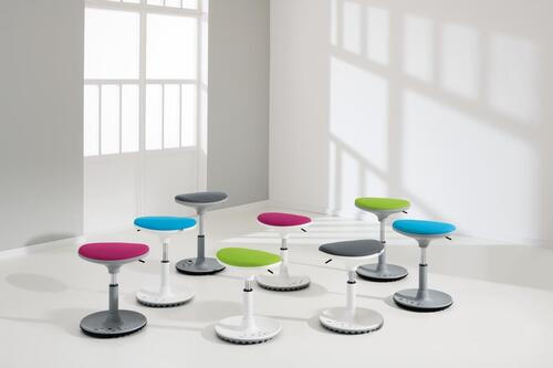 BÜROHOCKER Grau  - Grau, Design, Kunststoff/Textil (38/48/27,5cm) - Paidi