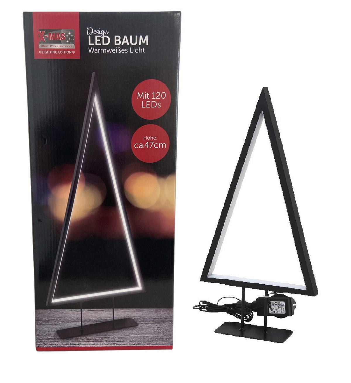 STIMMUNGSLEUCHTER - Schwarz, Basics, Kunststoff/Metall (20/47/6cm) - X-Mas