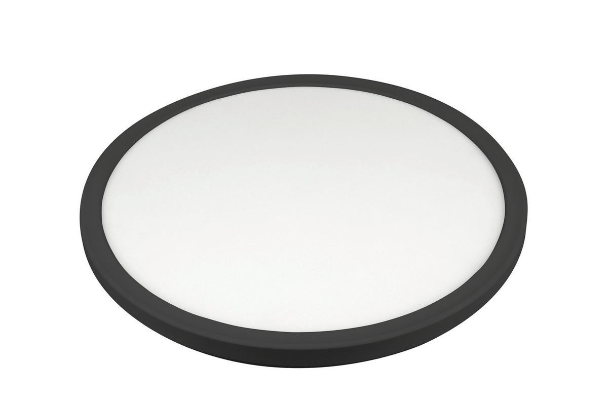 ZUNANJA STROPNA SVETILKA        40/2,6 cm       - črna, Basics, umetna masa (40/2,6cm)