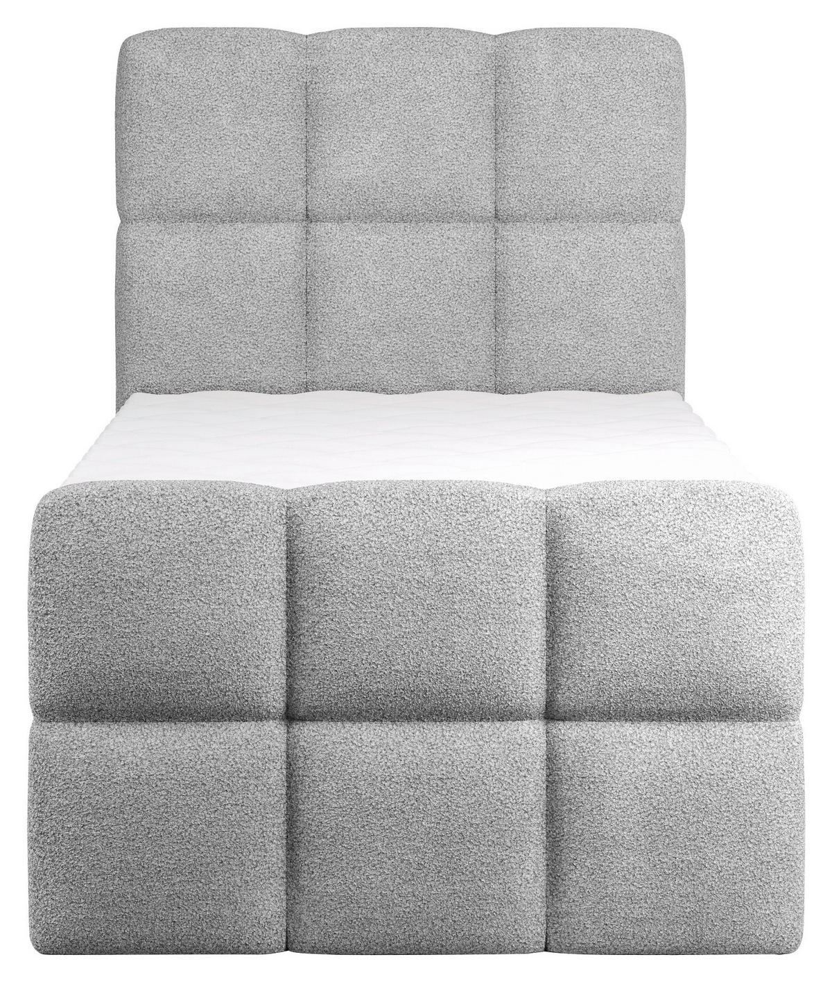 BOXBETT 90/200 cm  in Hellgrau  - Hellgrau/Schwarz, Design, Holzwerkstoff/Kunststoff (90/200cm) - Xora