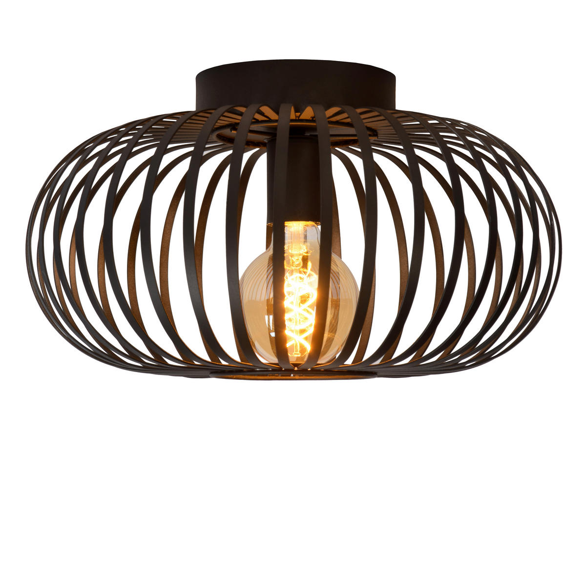 DECKENLEUCHTE MANUELA 39.5/23/39,5 cm  - Schwarz, MODERN, Metall (39.5/23/39,5cm) - Lucide