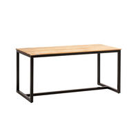ESSTISCH in Holz 140/80/76 cm  - Schwarz/Akaziefarben, Design, Holz/Metall (140/80/76cm) - MID.YOU