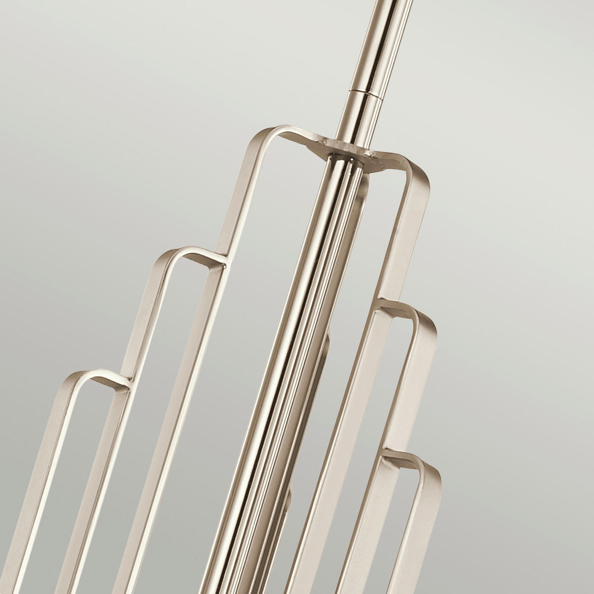 KRONLEUCHTER 68.6/63.1 cm    - Nickelfarben, Konventionell, Glas/Metall (68.6/63.1cm) - Elstead Lighting