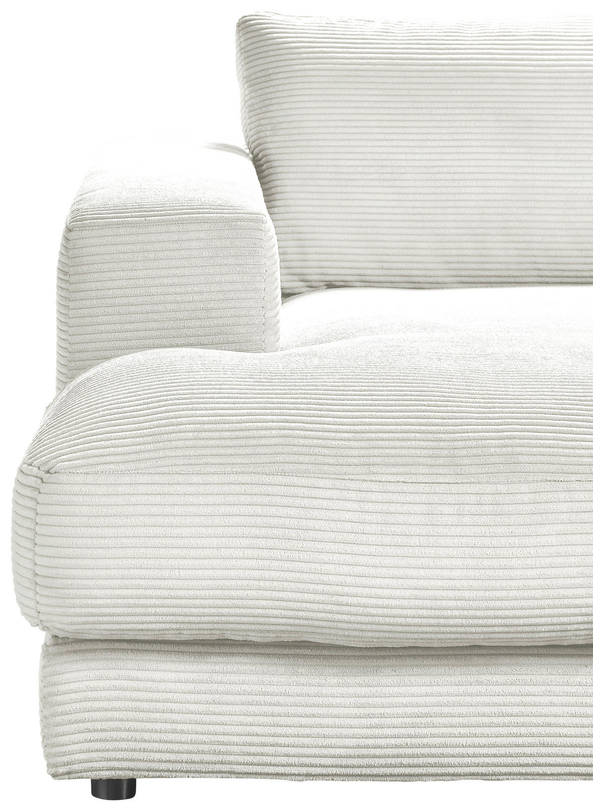 MEGASOFA in Cord Weiß  - Schwarz/Weiß, Design, Kunststoff/Textil (290/86/170cm) - Pure Home Lifestyle