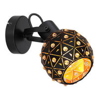 REFLEKTOR  Jodie   12/23/18,5 cm          - zlate barve/črna, Basics, kovina/steklo (12/23/18,5cm) - Globo