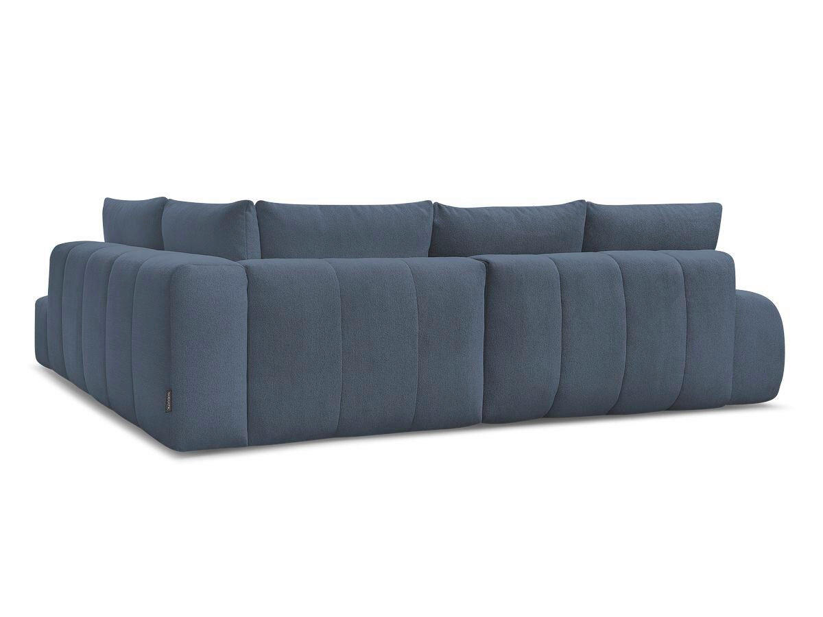 ECKSCHLAFSOFA EVEREST  mit Rücken echt, Armteil links, Armteil rechts Flachgewebe Dunkelblau  - Schwarz/Dunkelblau, MODERN, Kunststoff/Textil (320/212cm)