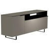LOWBOARD  in 160/66/45 cm  - Schwarz/Grau, Design, Glas/Holzwerkstoff (160/66/45cm) - Moderano