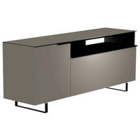 LOWBOARD  in 160/66/45 cm  - Schwarz/Grau, Design, Glas/Holzwerkstoff (160/66/45cm) - Moderano