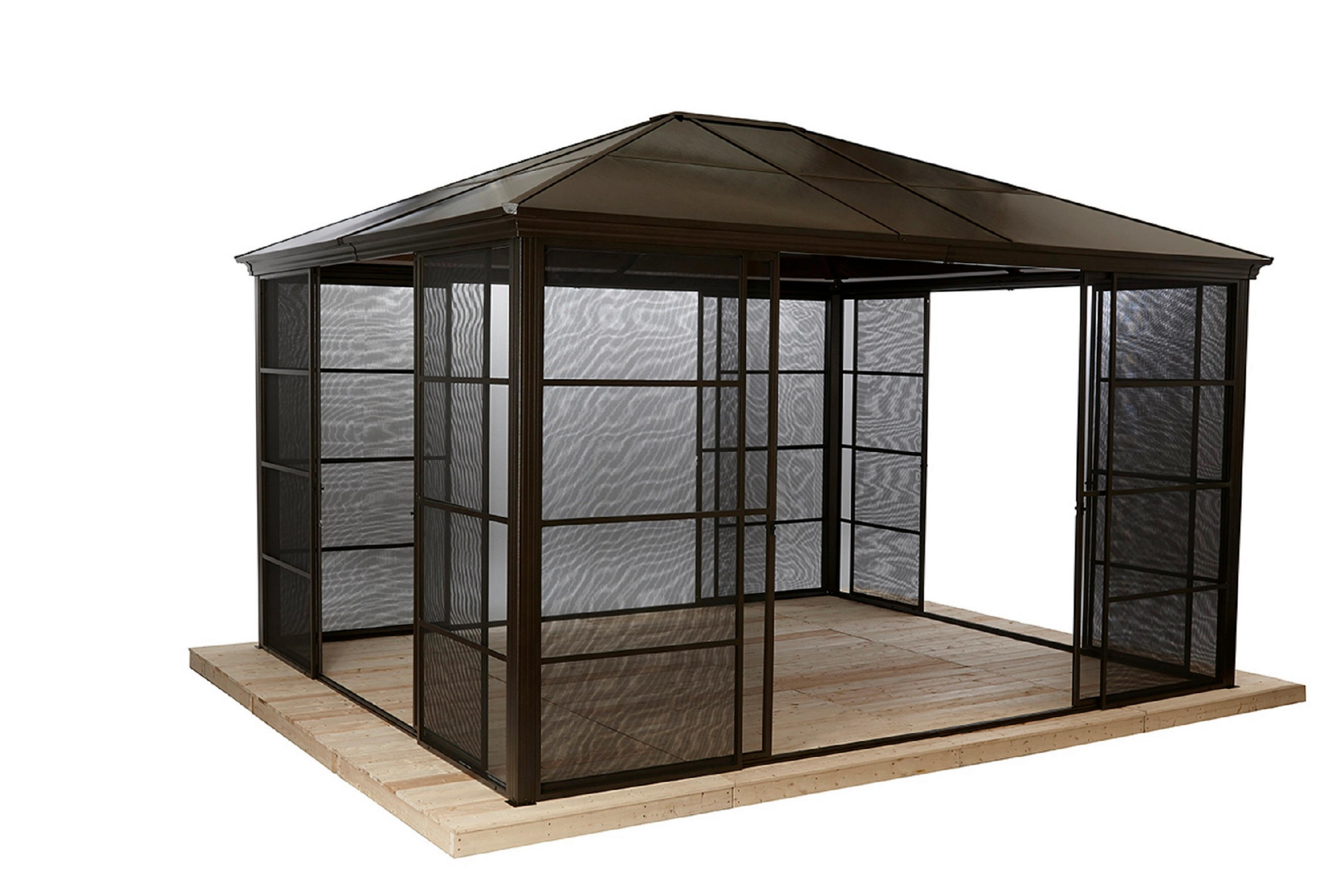 PAVILLON 427/296/362 cm   - Bronzefarben, Basics, Kunststoff/Metall (427/296/362cm)