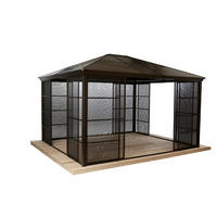 PAVILLON 427/296/362 cm   - Bronzefarben, Basics, Kunststoff/Metall (427/296/362cm)
