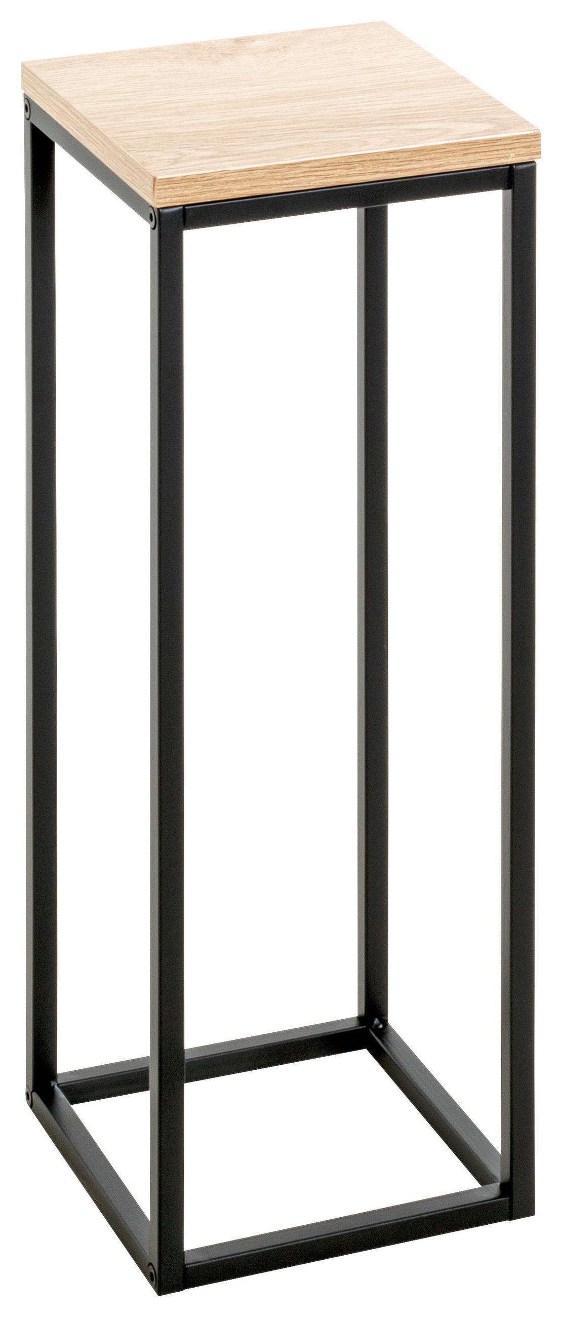 BLUMENSTÄNDER in Metall, Holzwerkstoff  - Eichefarben/Schwarz, Design, Holzwerkstoff/Metall (19/54/19cm)