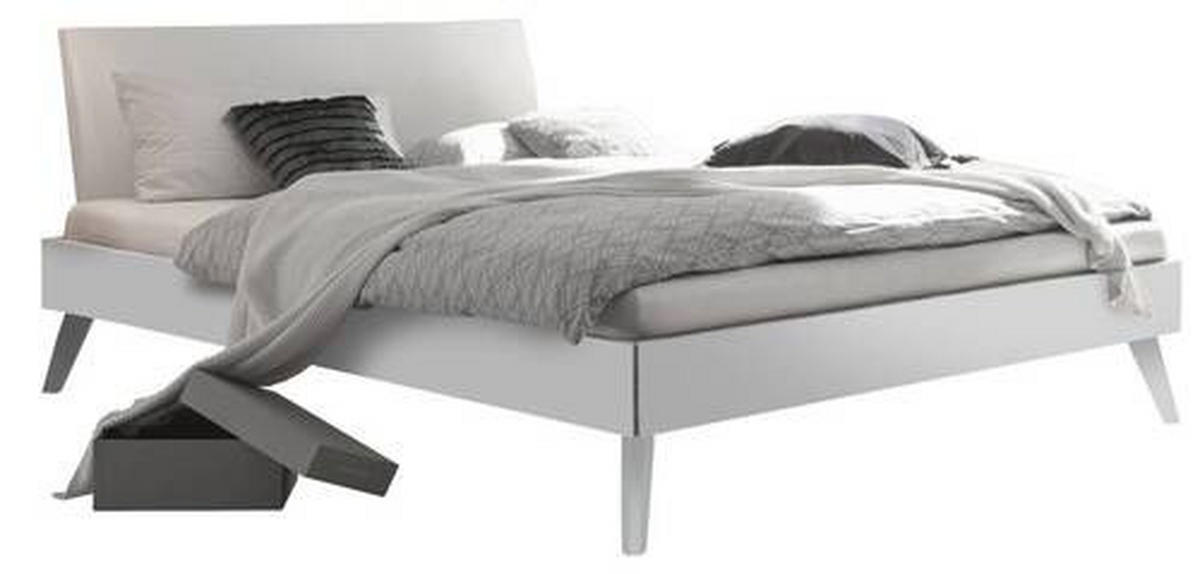 BETT 200/200 cm  in Weiß  - Weiß, Design (200/200cm) - Hasena