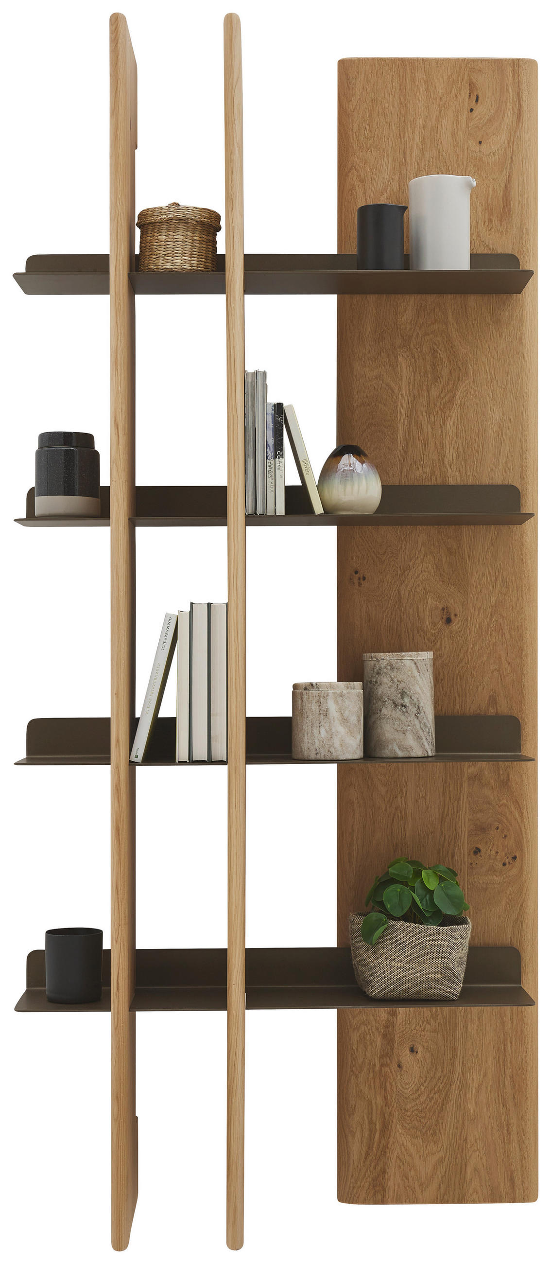 WANDPANEEL Bronzefarben, Wildeiche  74,9/167,6/25 cm  - Wildeiche/Bronzefarben, Natur, Holz/Metall (74,9/167,6/25cm) - Valnatura