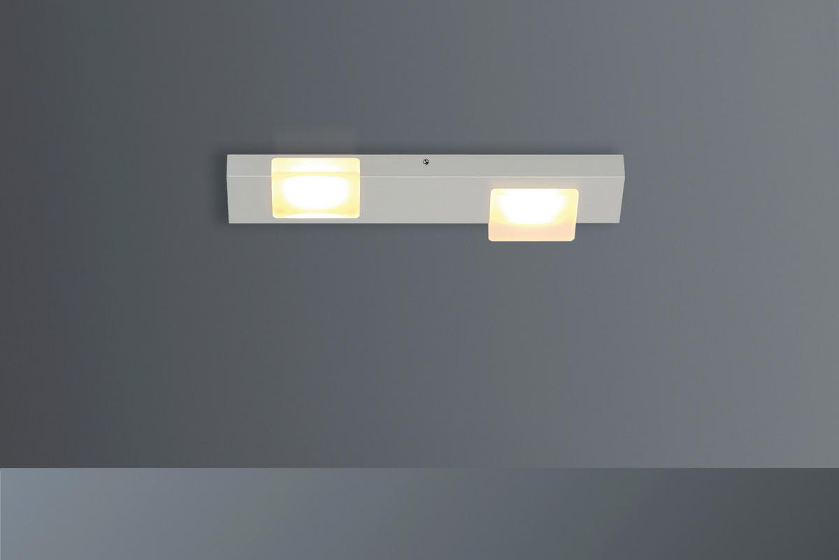 LED-DECKENLEUCHTE 36/12/3 cm   - Grau, Design, Metall (36/12/3cm) - BOPP