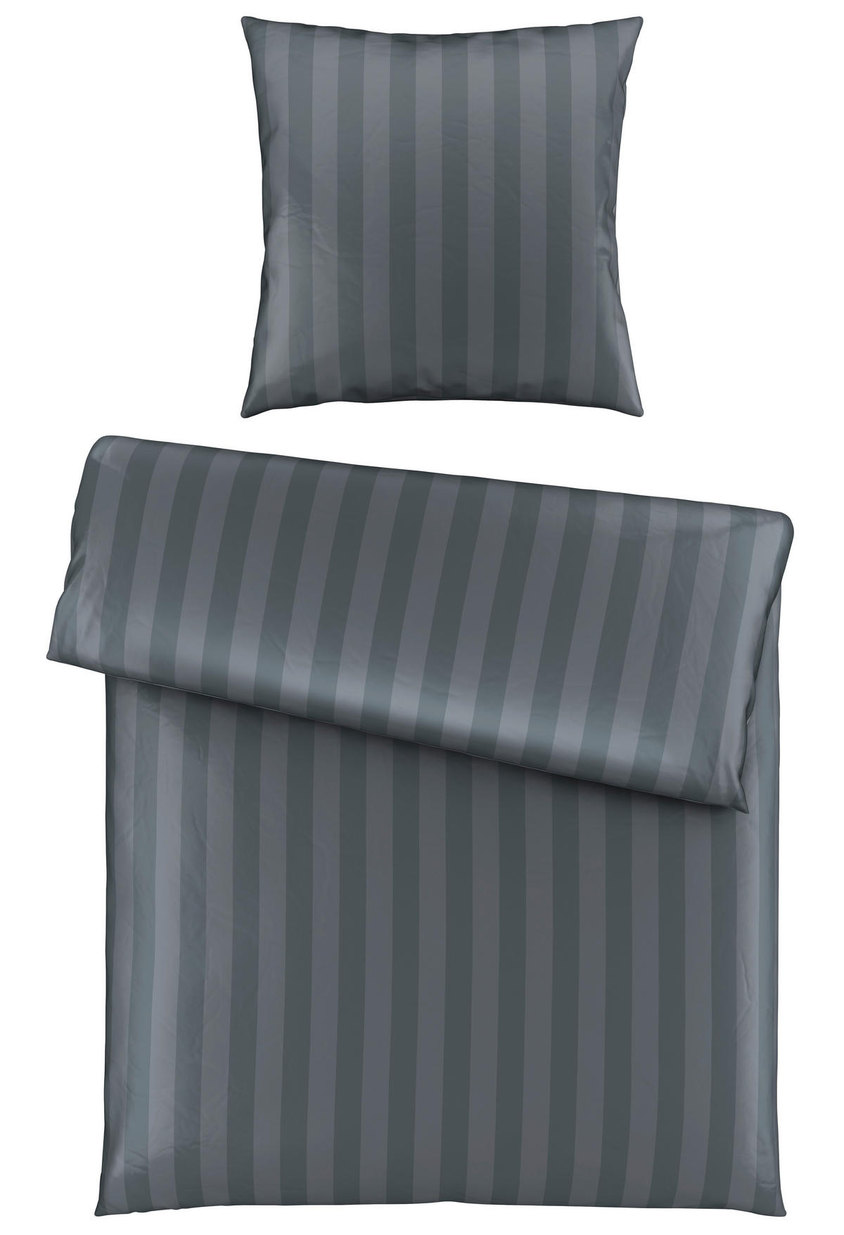 BETTWÄSCHE Satin 155/220 cm  - Grau, Textil (155/220cm) - Dieter Knoll