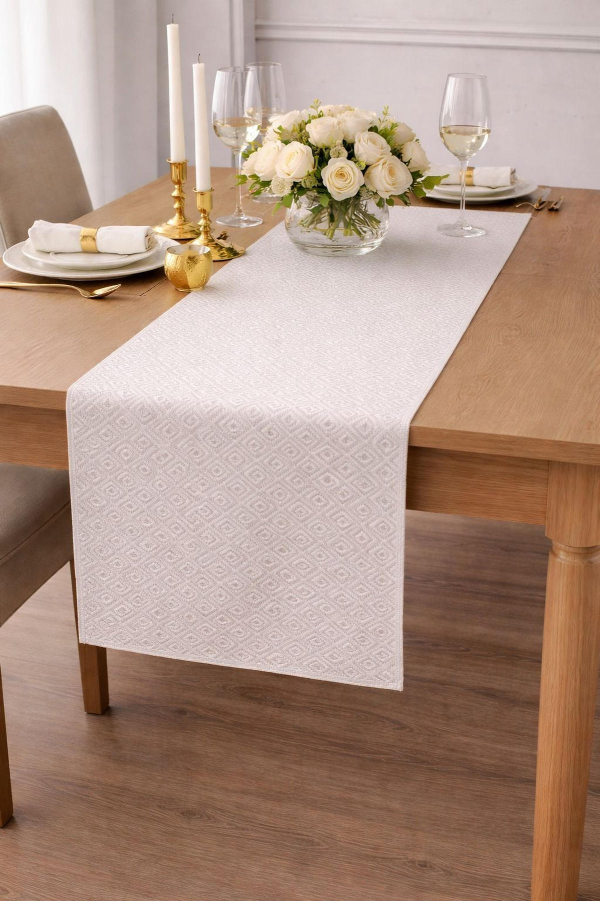 NADPRT  LEANDRA  50/160 cm       bela  - bela, Basics, tekstil (50/160cm) - Novel