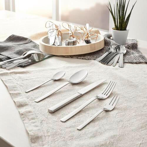 SET PRIBORA ZA JELO 30-dijelni Alpha - srebrne boje, Basics, metal (43/25,2/5cm) - Justinus