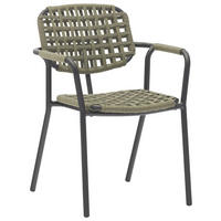 STAPELSESSEL Aluminium Graphitfarben, Olivgrün  - Graphitfarben/Olivgrün, Basics, Textil/Metall (60,5/80,5/57cm) - Zebra 