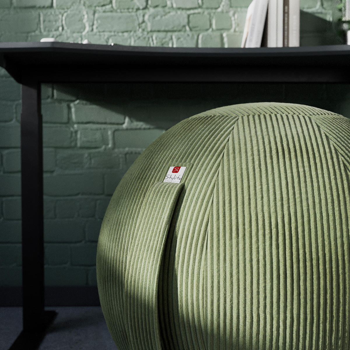 SITZBALL - Grün, Design, Textil (65cm) - Stylife