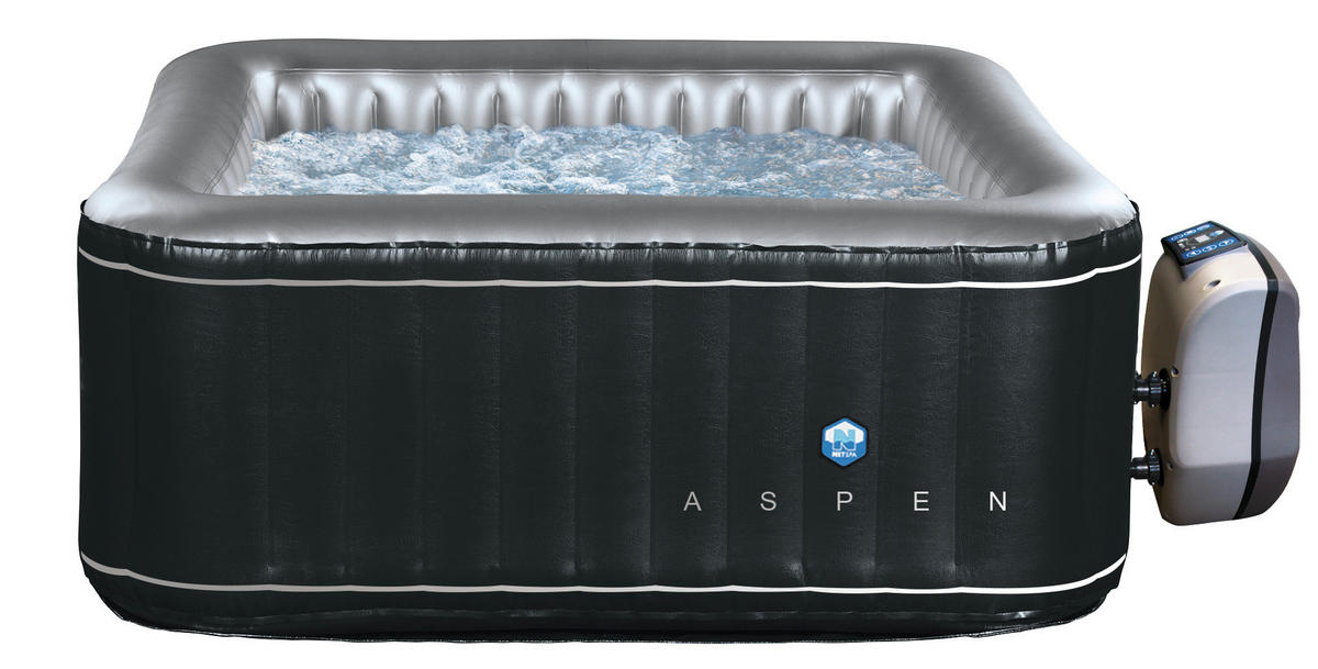 WHIRLPOOL 168/168/70 cm  - Schwarz, Basics, Kunststoff/Metall (168/168/70cm) - Atrigo