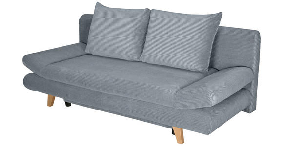 SCHLAFSOFA mit Schlafen auf Sitzhöhe, haustierfreundlicher Bezug Cord Dunkelgrau - Dunkelgrau/Buchefarben, KONVENTIONELL, Holz/Textil (200/75/85cm) - Carryhome