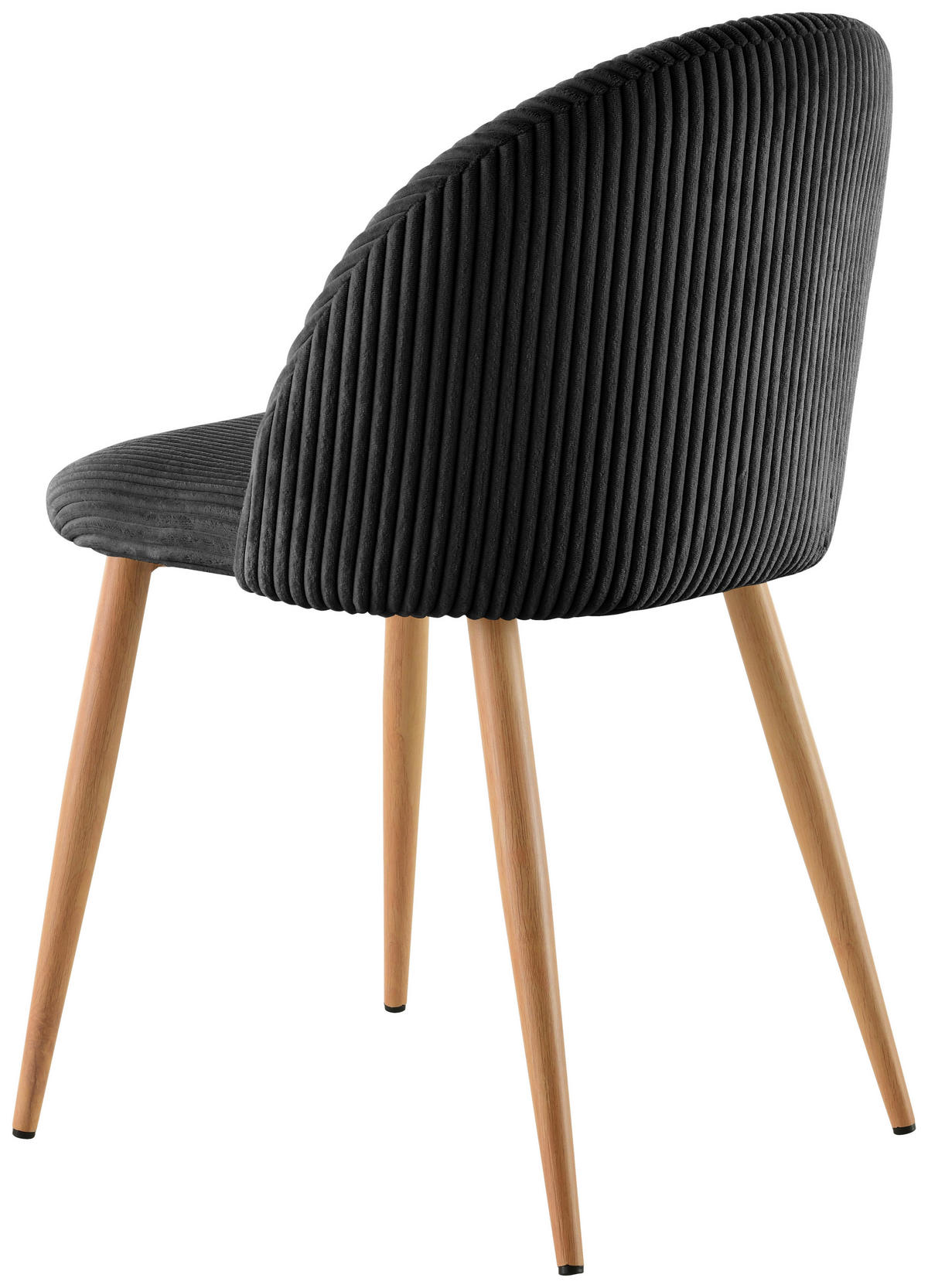 STUHL Cord Schwarz Pappel Sperrholz  - Eichefarben/Schwarz, LIFESTYLE, Holz/Textil (51/78/52cm) - Livetastic