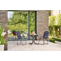 GARTENSET Flachgewebe Aluminium, Stahl  - Anthrazit/Schwarz, KONVENTIONELL, Kunststoff/Textil - Siena Garden