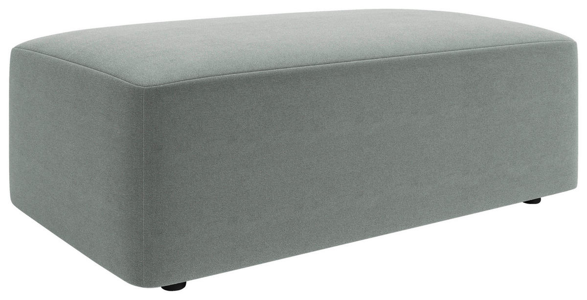 HOCKER in Textil Grau  - Schwarz/Grau, Modern, Kunststoff/Textil (112/44/66cm) - Trendmanufaktur