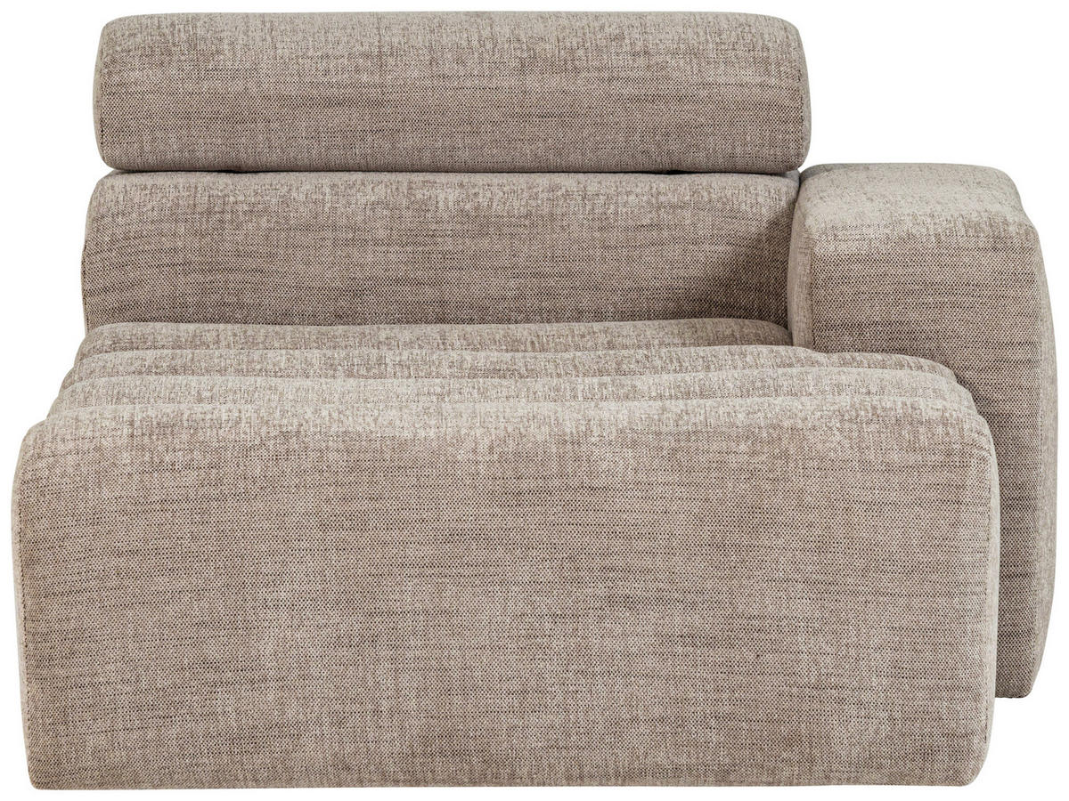 SOFAELEMENT Novi in Webstoff Naturfarben  - Schwarz/Naturfarben, Design, Kunststoff/Textil (173/86/109cm) - Livetastic