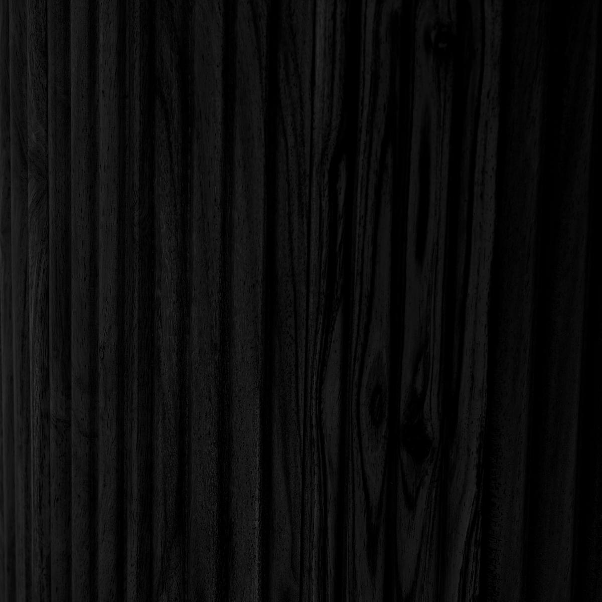 BEISTELLTISCH Akazie vollmassiv Schwarz rund  - Schwarz, KONVENTIONELL, Holz (40/50/40cm) - Livetastic